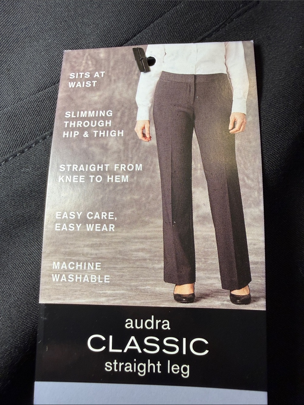 NEW! Liz Claiborne Career Audra Classic Straight Leg Pants Size 18 Black